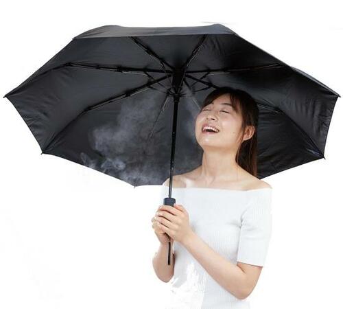 体幹マイナス5度！ サンコー「折り畳みミストシャワーブレラ」 イメージ2