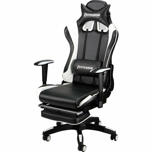 長時間座っても疲れない! ぼん家具「ゲ-ミングチェアフットレスト付きゼストランサー CHR100187」 イメージ
