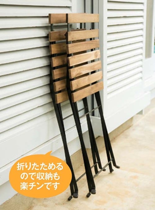 ⑥TÄRNÖ テーブル&チェア2脚庭をカフェ風に演出できる屋外用テーブルセットです イメージ