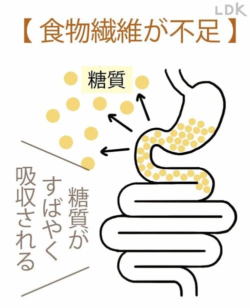 低GI主食は食物繊維も摂れるものが多い 低糖質麺おすすめ イメージ