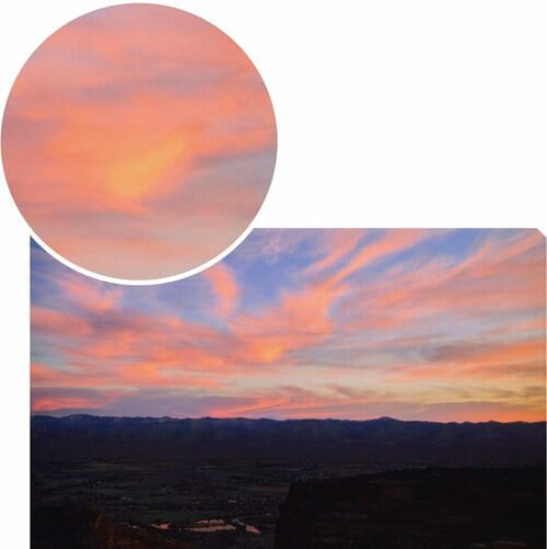 パナソニック「VIERA W95Bシリーズ(55V型)」の画質テスト写真（雲の階調）