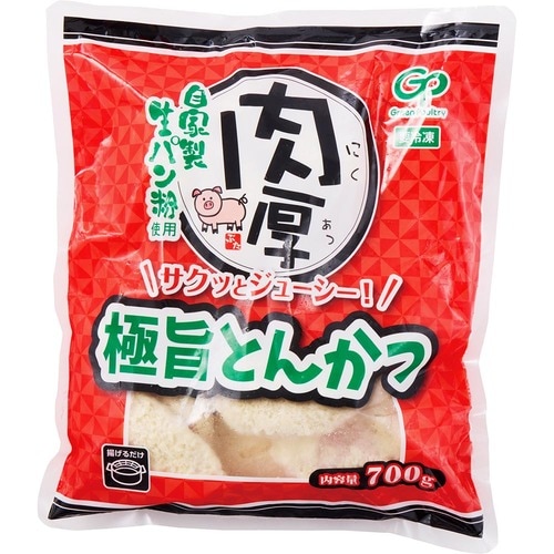業務スーパーでおすすめの冷凍カツおすすめ 神戸物産 肉厚極旨とんかつ イメージ1