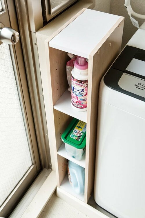 激細カラボで洗濯機横のスキマを有効活用 イメージ