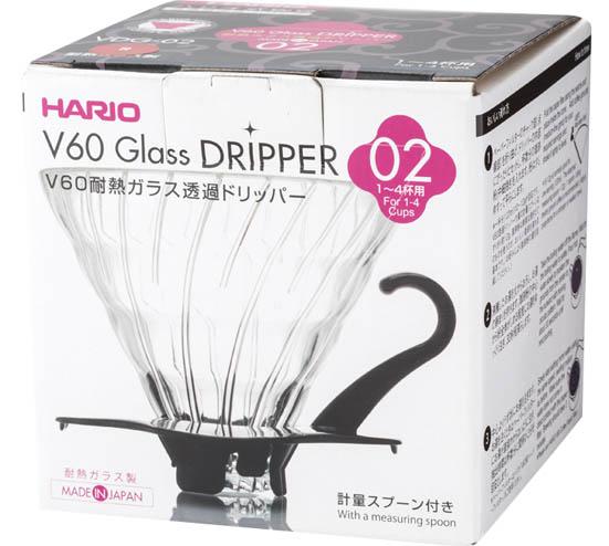 ハリオ:V60耐熱ガラス 透過ドリッパー02:コーヒー用品