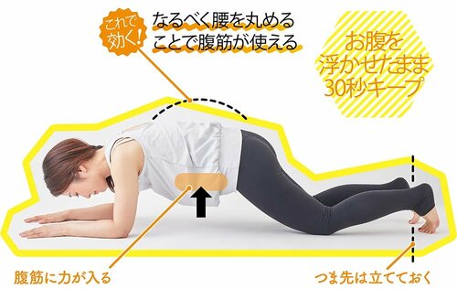 2:ひじとひざをついたまま腰を丸める ズボラストレッチおすすめ イメージ
