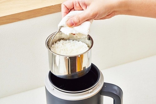 手順5:できあがり エレコム「LiFERE 小型IH炊飯器」おすすめ イメージ