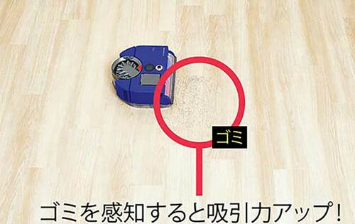 ゴミを感知すると吸引力がアップする ロボット掃除機 「Dyson 360 Vis Nav 」おすすめ イメージ