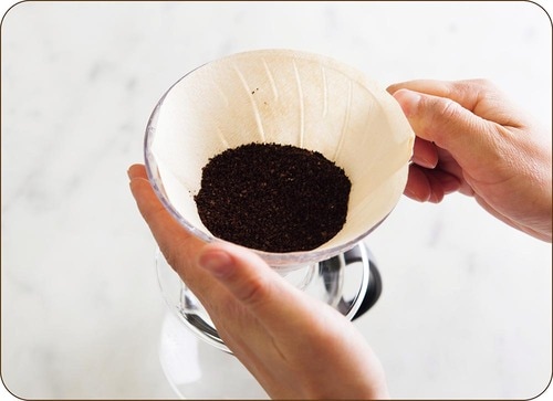 STEP4:コーヒー粉を平らにする イメージ