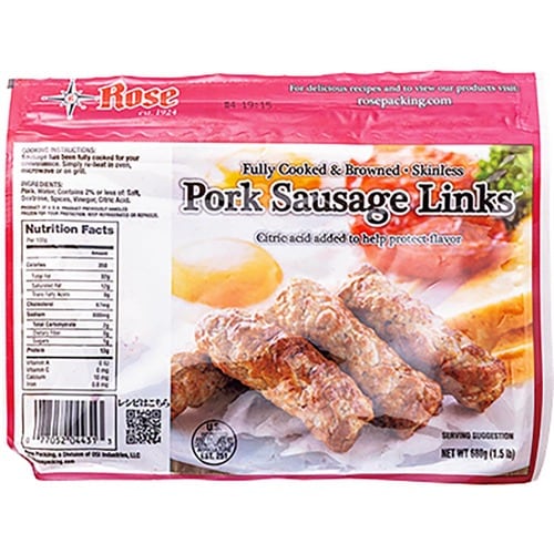 ソーセージおすすめ マーベストトレーディング ROSE PACKING ソーセージリンクス イメージ