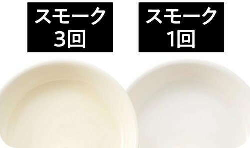 白皿でスモークしたらすぐに洗おう！ イメージ