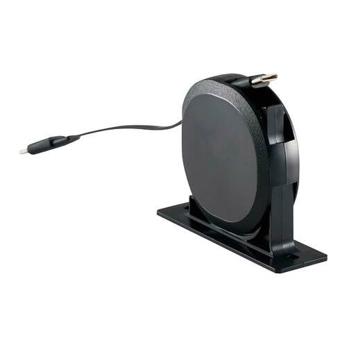 USB Type-Cケーブルおすすめ オウルテック スタンド付き 片引き巻取り式ケーブル OEC-CBKRDCC12 イメージ