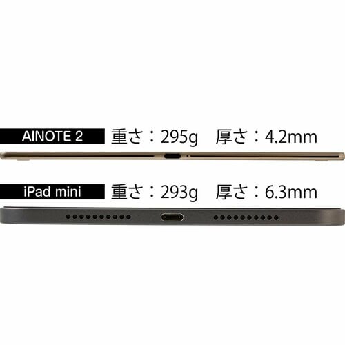 1:軽量&薄型で持ち歩きがとても快適 FLYTEK AINOTE 2レビューおすすめ イメージ