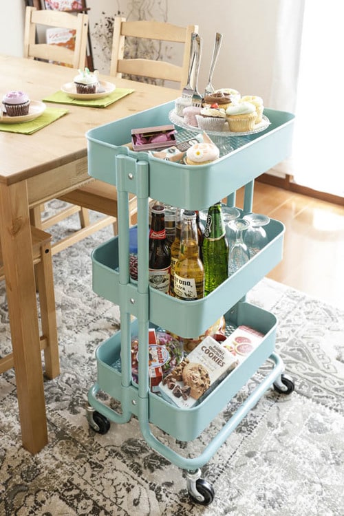 ⑥かわいいうえにアレンジ自在イケアのキャスター付きワゴン イメージ