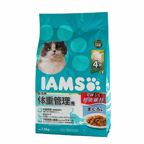 猫用ドライフードおすすめ マースジャパン アイムス 成猫用 体重管理用 まぐろ味 イメージ1