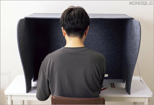 175cmの男性でこれくらいの高さ 卓上パーテーションおすすめ イメージ