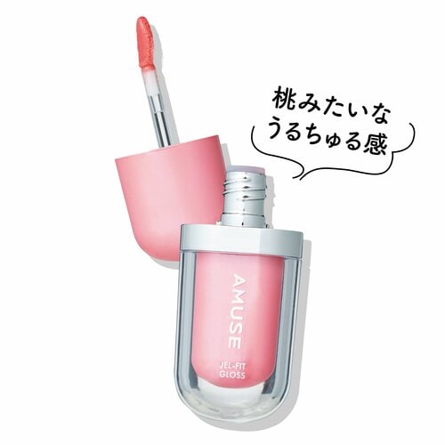 Qoo10メガ割おすすめ AMUSE ジェルフィットグロス/05 ハニーモモグロス イメージ1