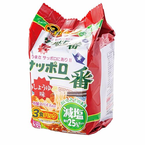 減塩レトルト食品おすすめ サンヨー食品 サッポロ一番 減塩 しょうゆ味 イメージ