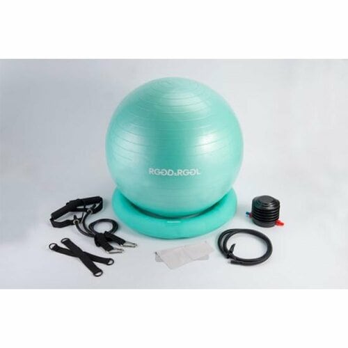バランスボールおすすめ RGGD&RGGL バランスボール 厚い固定リング+トレーニングチューブ付き イメージ1