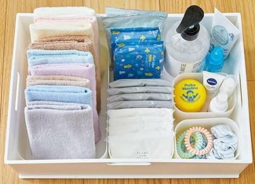 ジャンルごとに段を分けると戻すのもカンタン！ イメージ