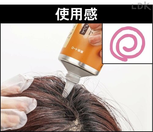 分け目に直塗りもOK 白髪染めトリートメントおすすめ イメージ