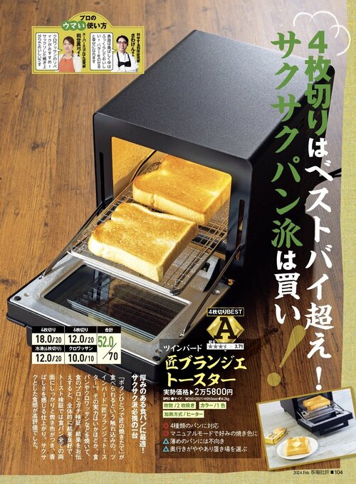 ツインバードからトーストがおいしいトースター爆誕！ トーストがおいしいトースターおすすめ イメージ
