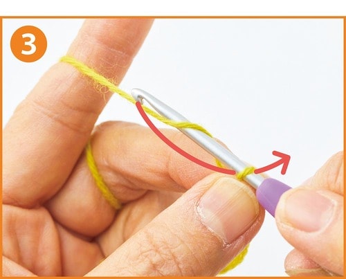 「鎖編み」の編み方 イメージ3