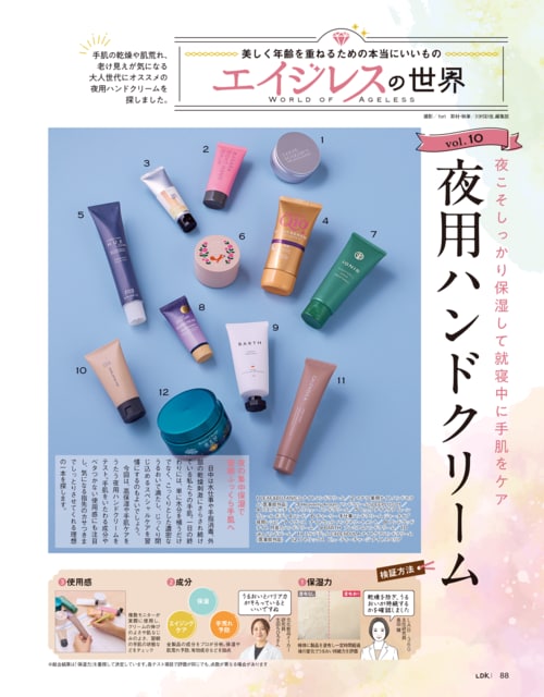 夜用ハンドクリームのテスト方法 夜用ハンドクリームおすすめ イメージ