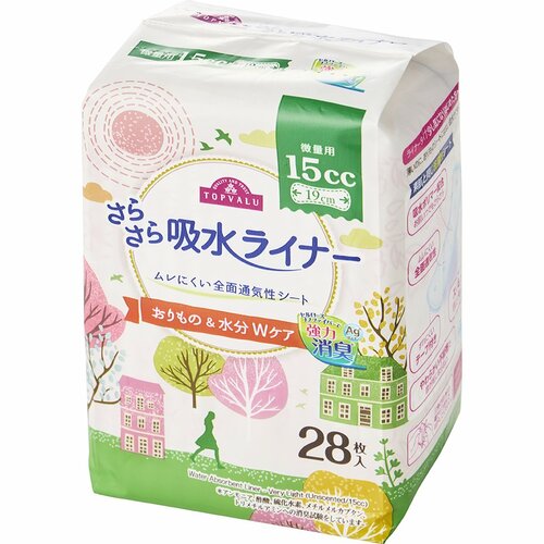 吸水パッドおすすめ トップバリュ さらさら吸水ライナー 15cc 微量用 イメージ1