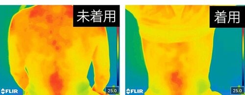 着たほうが体温が下がりました! イメージ