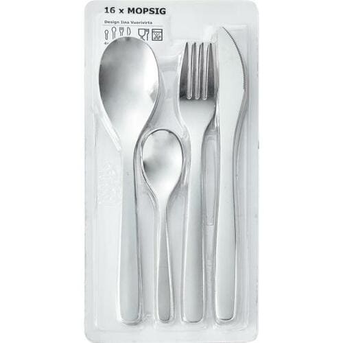 丸みがある！IKEA「モップシグカトラリー16点セット」 イメージ