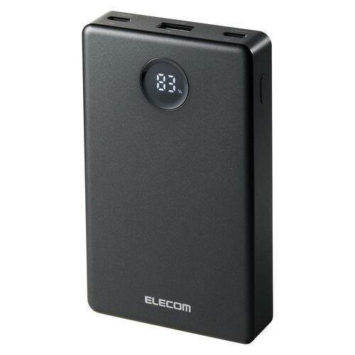 準固体モバイルバッテリーおすすめ エレコム DE-C86-10000BK イメージ
