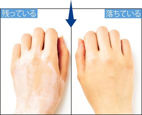 石けん落ちがウリでも落ちているか確認を 日焼け止めおすすめ イメージ2