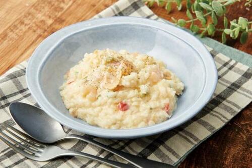 おすすめレシピ1：エビとミルクが香る濃厚ミルクリゾット イメージ