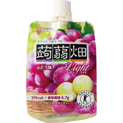 ゼリー飲料おすすめ マンナンライフ クラッシュタイプの蒟蒻畑 ライト ぶどう味 イメージ