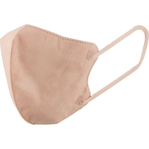 不織布マスクおすすめ スリーコインズ 2Dナチュラルフィットマスク/ピンクベージュ イメージ2