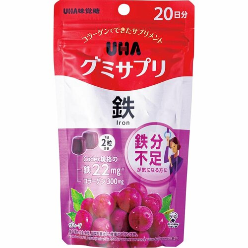 健康的な食品おすすめ UHA味覚糖 UHAグミサプリ 鉄 (20日分) イメージ1