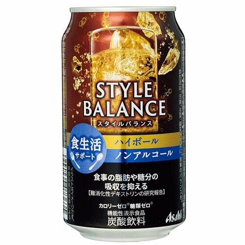 ノンアルカクテルおすすめ アサヒビール アサヒスタイルバランス食生活サポートハイボールノンアルコール イメージ