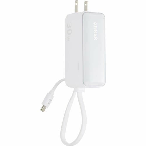 コンセント付きモバイルバッテリーおすすめ アンカー Power Bank (30W, Fusion, Built-In USB-Cケーブル) イメージ