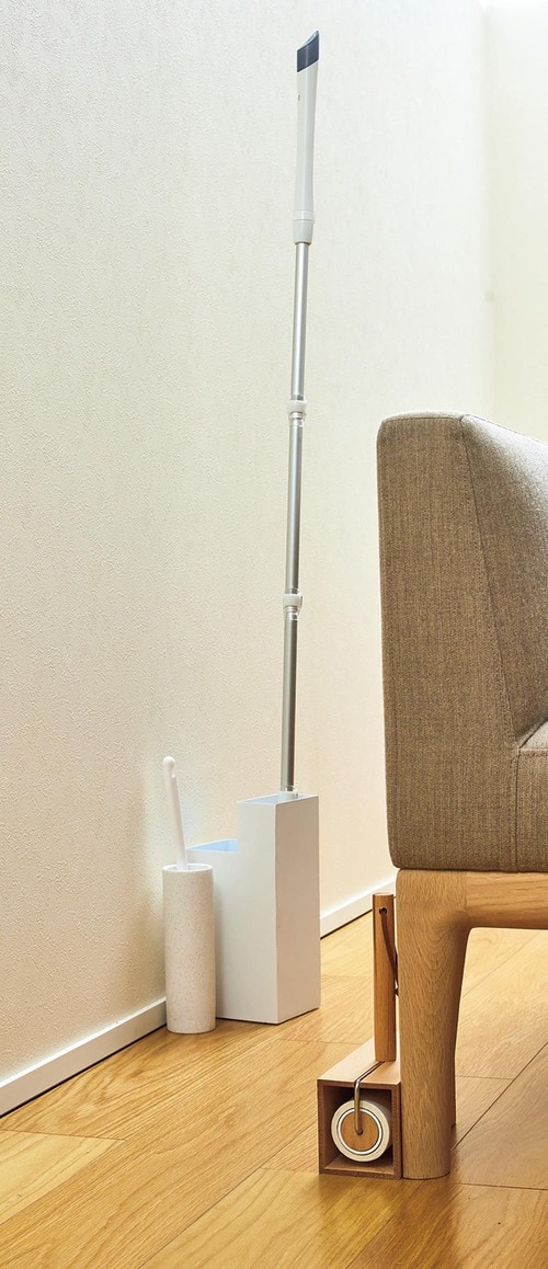 掃除道具は壁と床に同化させて存在感ゼロに イメージ