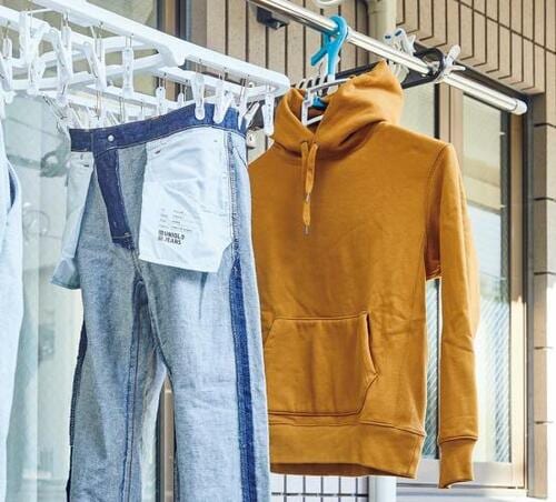 乾かないパーカーやジーンズは"干し方"を工夫する! イメージ2