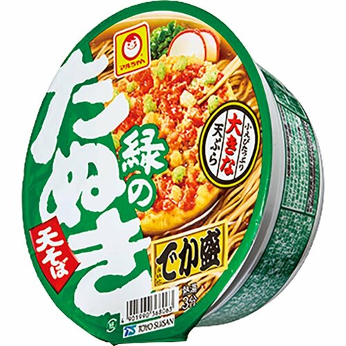 大盛りカップそばおすすめ 東洋水産 緑のたぬき天そば でか盛り 東 イメージ