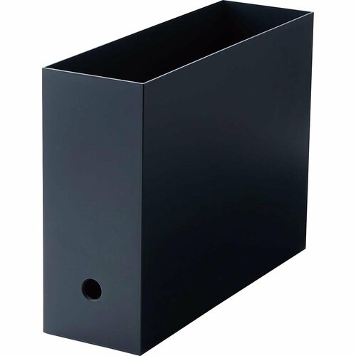 無印良品のダークグレーのファイルボックスおすすめ 無印良品 ポリプロピレンファイルボックス・スタンダードタイプ・A4用・ダークグレー イメージ1