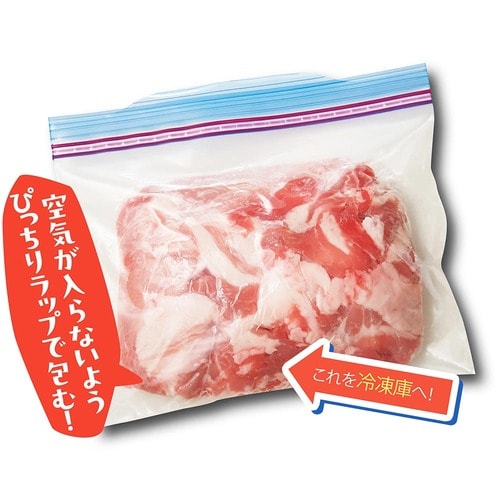 保存期間:約1カ月 肉の冷凍保存方法おすすめ イメージ