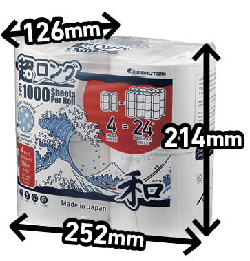 ほかの長巻トイレットペーパーよりコンパクトなのに、紙の長さは3倍以上と圧倒的に省スペース! トイレットペーパーおすすめ イメージ