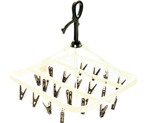 セリア:カラフルハンガー 折りたたみ式 24P:ランドリーグッズ