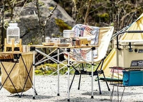 ぐらつかず安定感！コールマン「ナチュラルウッドロールテーブル」 イメージ2