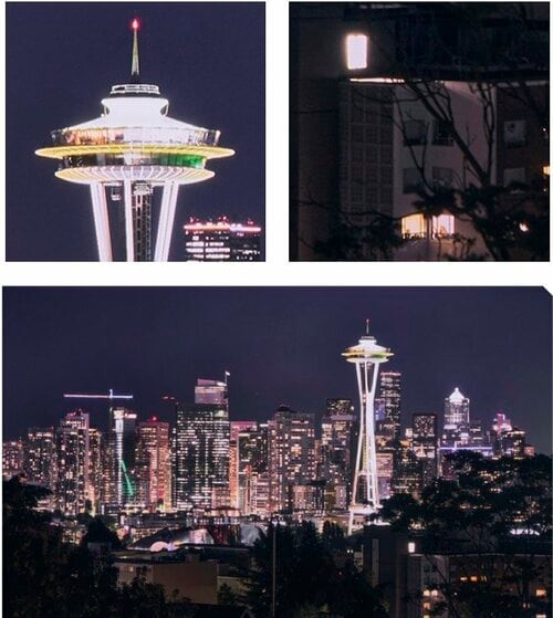 シャープ「AQUOS XLED HP1/HP2 4T-C50HP2(50V型)」の画質比較テスト写真（夜景）