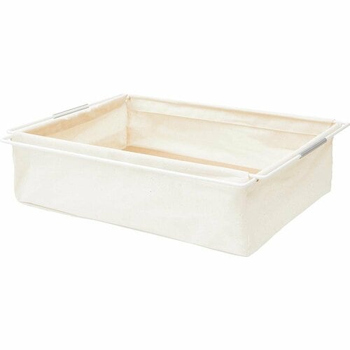 無印のスチールワゴンの使い方おすすめ 無印良品 スチールユニットシェルフ・追加用帆布バスケット・ライトグレー 幅56cmタイプ用 イメージ1