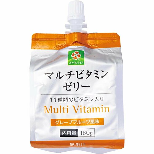 ゼリー飲料おすすめ スマイルライフ マルチビタミンゼリー グレープフルーツ風味 イメージ
