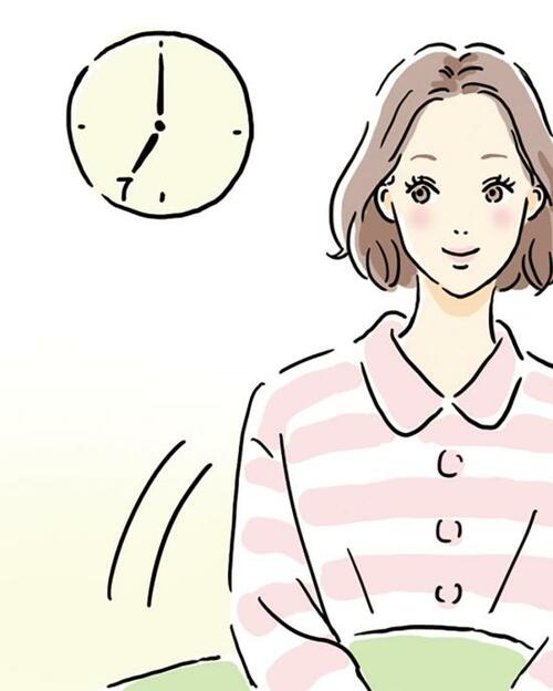 その3：起きる時間を合わせてサイクルを整える イメージ